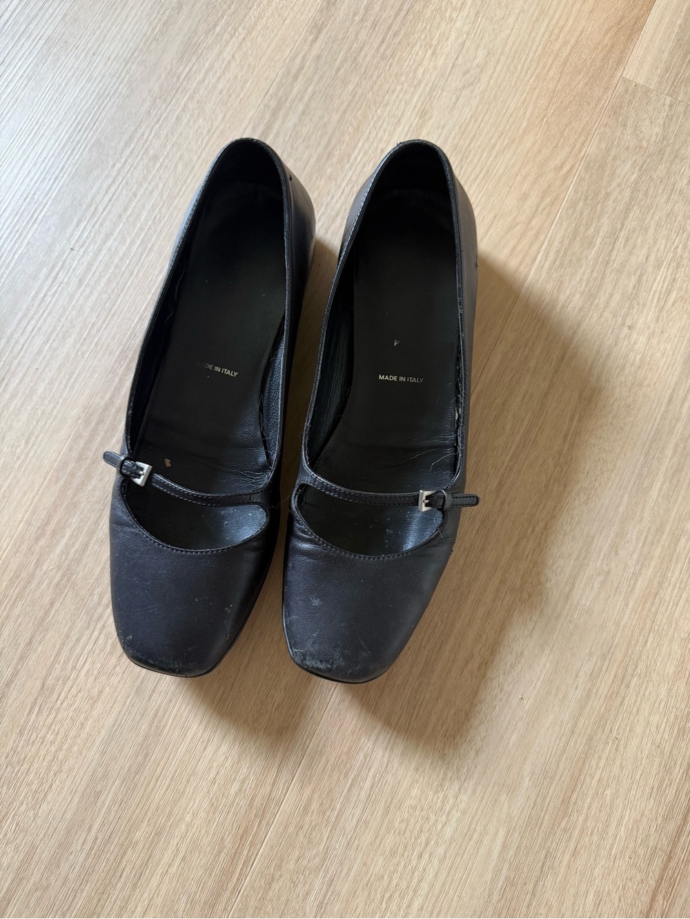 Prada Black Leather Mary Jane Flats for Women - Picture 2 of 5